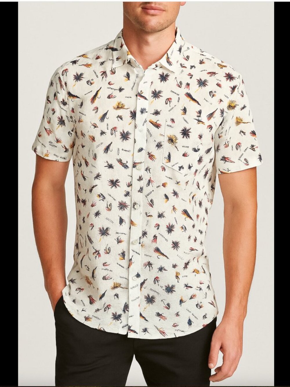 Original Penguin Men's Fishing Lure Statement Print Short Sleeve Top M
